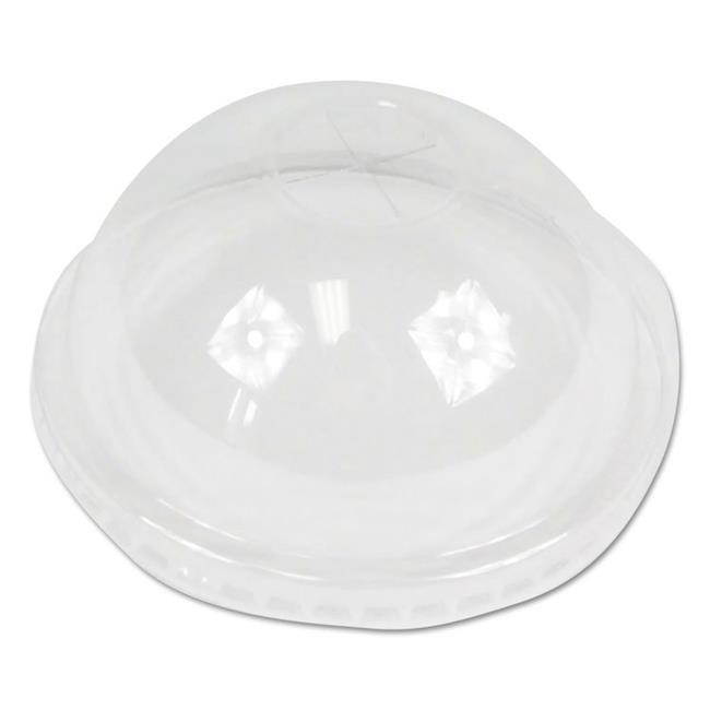 Boardwalk PETDOME PET Cold Cup Dome Lids, Fits 16-24 oz Plastic Cups, Clear, 2500 / Carton