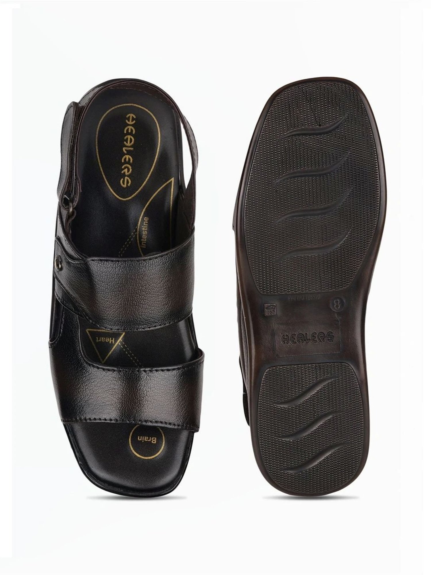 Healers by Liberty Men's Brown Back Strap Sandals