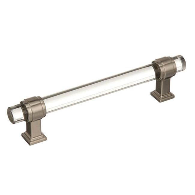 Amerock A36655 CG10 128 mm Glacio Cabinet Pull - Clear, Satin Nickel