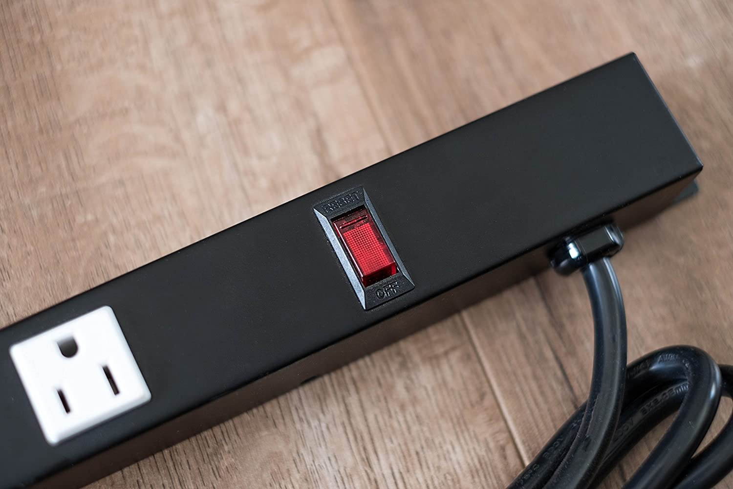 Opentron OT3093 Metal Surge Protector Power Strip Extension Cord 3 Feet 9 Outlet 3 Feet Power Cord