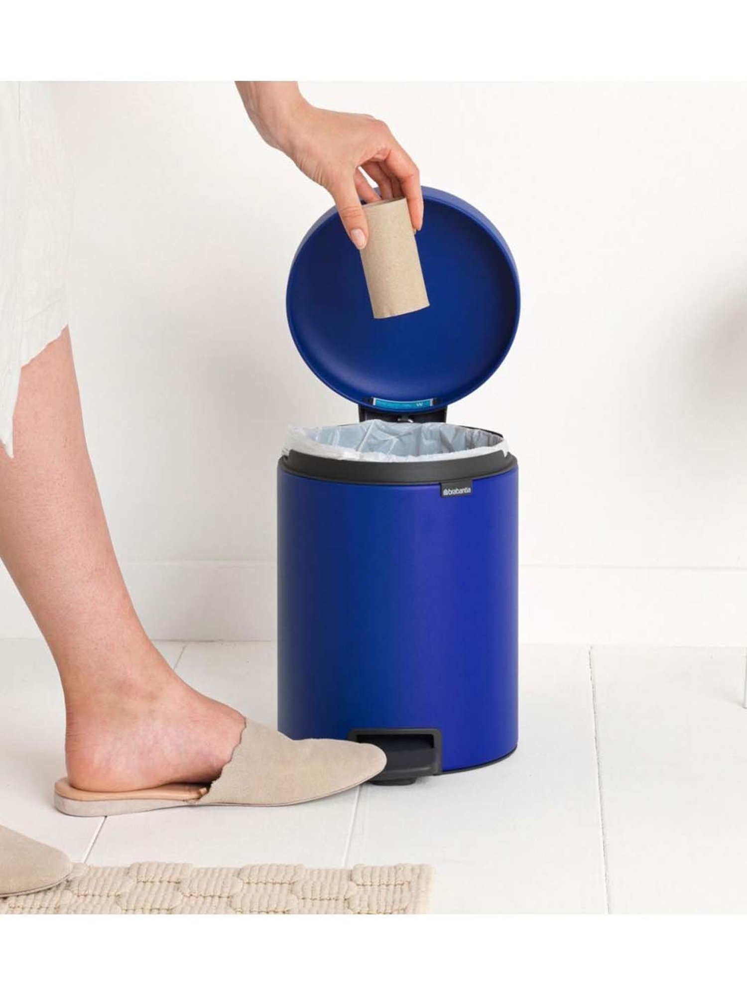 BRABANTIA NewIcon Blue Plastic Pedal Bin (5 L)