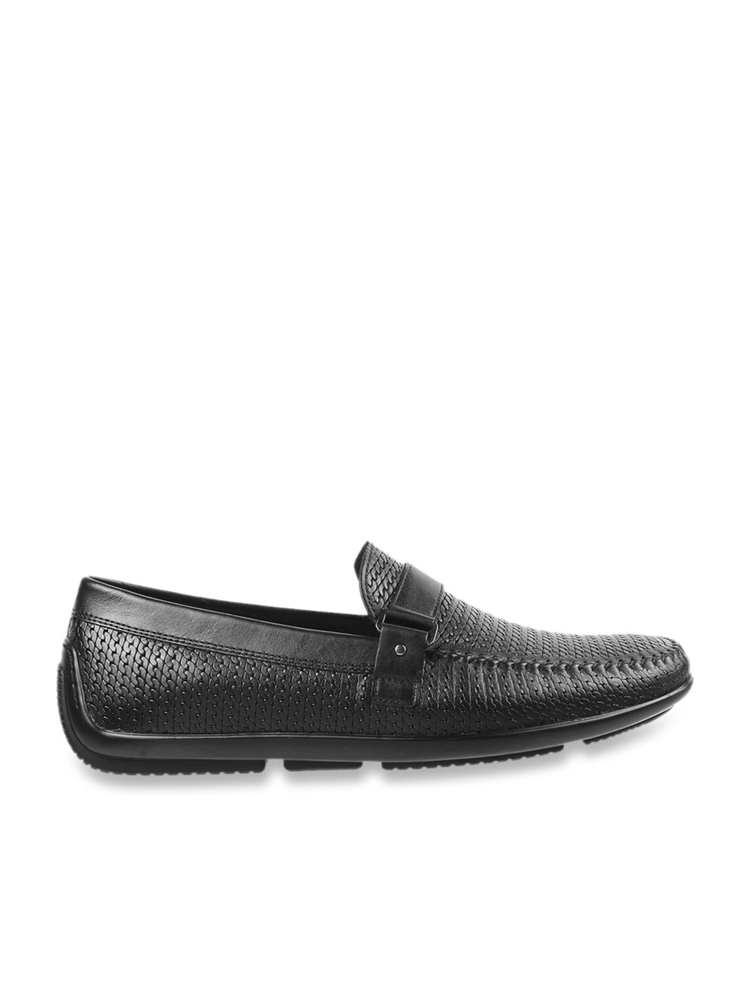 J. Fontini by Mochi Men's Black Casual Loafers