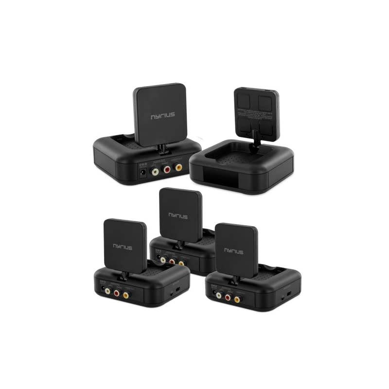NY-GS10 5.8GHz 4 Channel Wireless Audio/Video Transmitter System with 3 Additional NY-GS10RX Receivers (4 receivers Total)