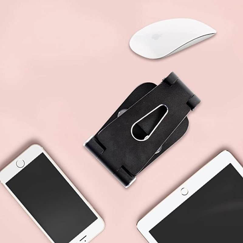 Portable Universal Dual Foldable Adjustable Cell Phone Desk Stand Tablet Stand Compatible with Phone 11 Pro Xs Max Xr X 8 7 6 6s Plus and 47 Inch Devices Black