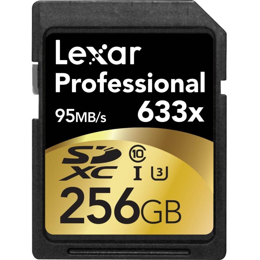 Lexar 256GB Professional 633x Class 10 UHS-I U3 SDXC Memory Card #LSD256CBNL633