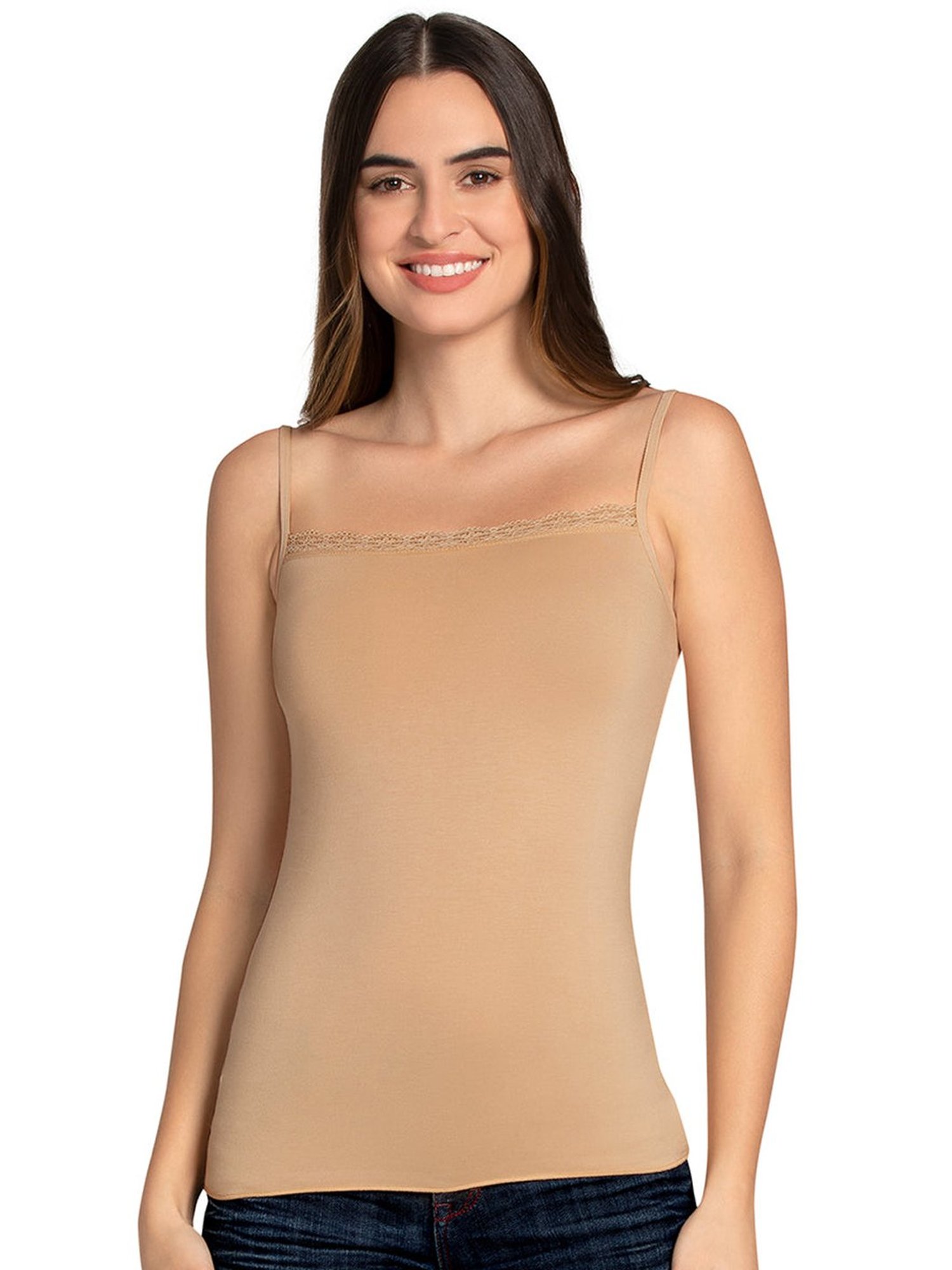 Superstar by Westside White Ribbed Cotton Blend Tank Top