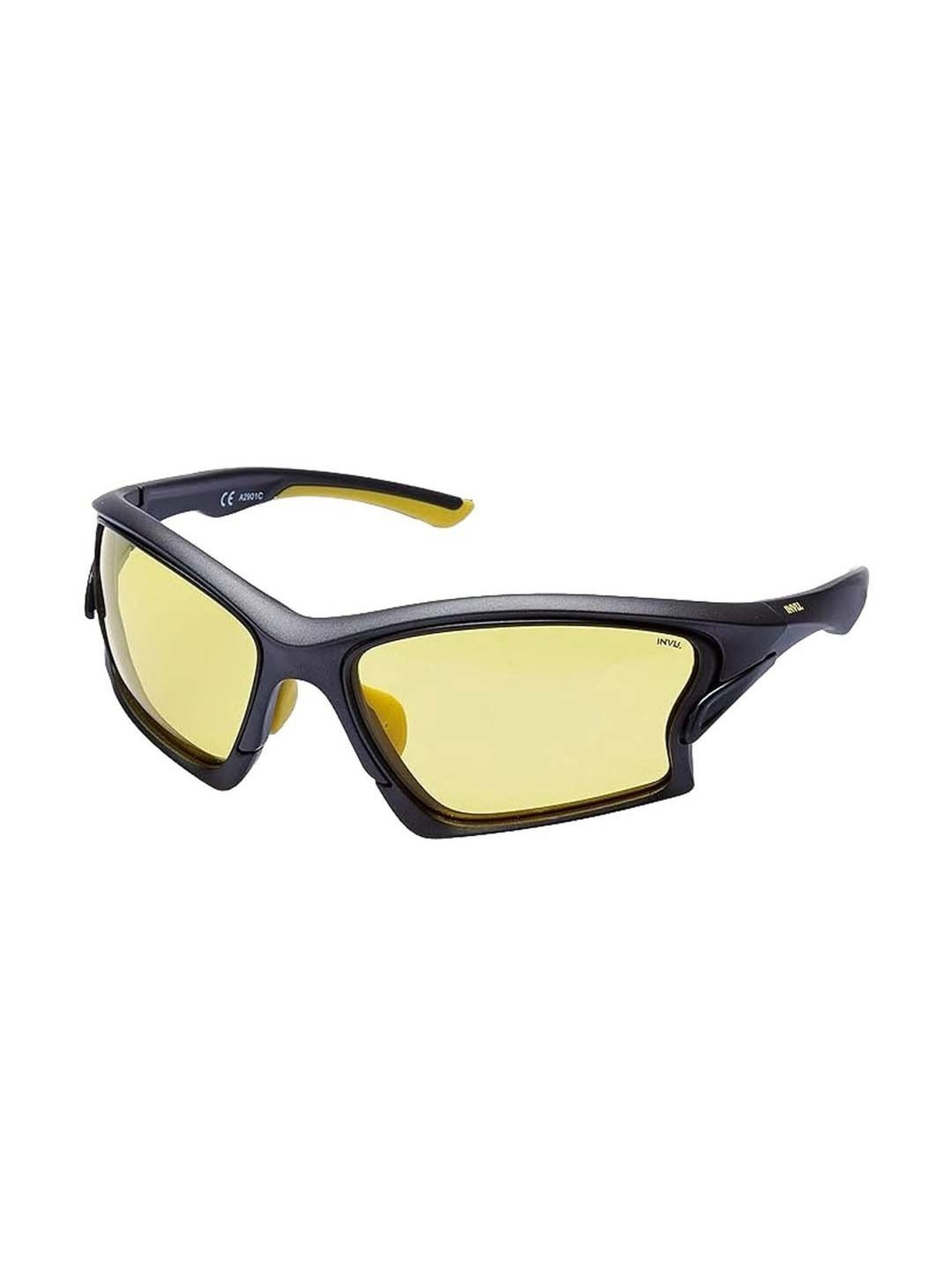 INVU Yellow Wraparound UV Protection Sunglasses for Men