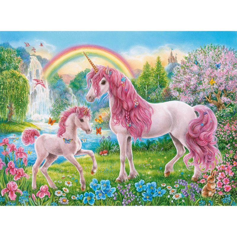 Ravensburger Magical Unicorns Puzzle and Coloring Book 100pc