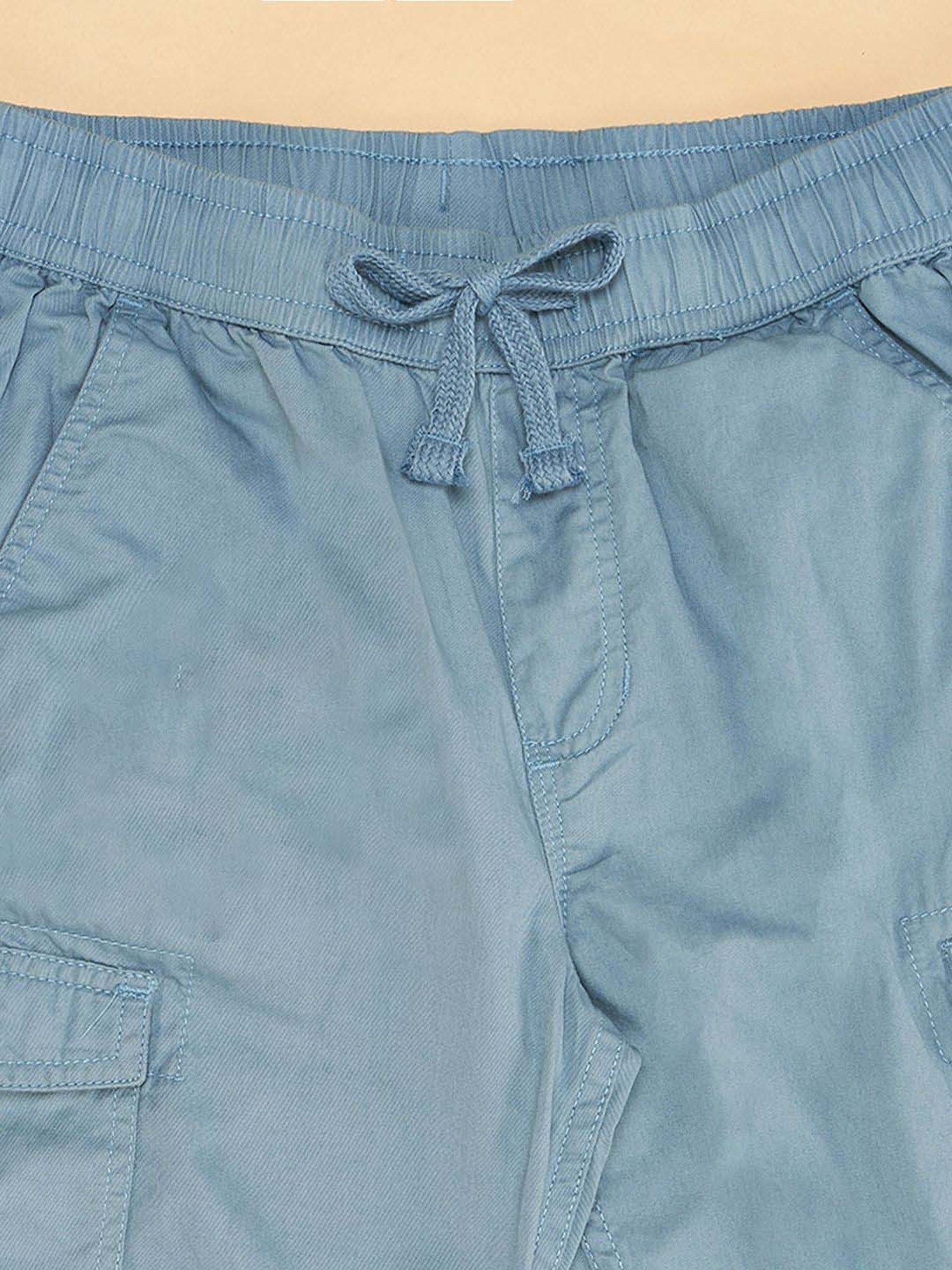 Pantaloons Junior Blue Cotton Regular Fit Shorts