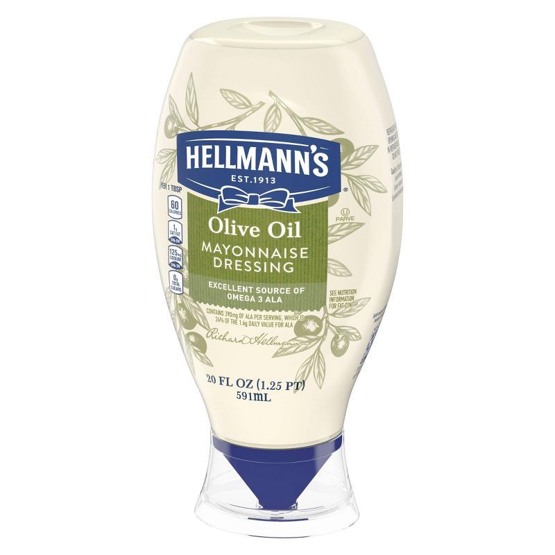 Hellmann's Mayonnaise Dressing with Olive Oil Squeeze - 20oz
