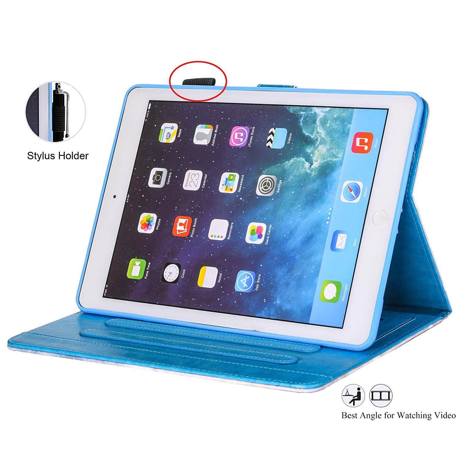 iPad Mini Case,Mini 2/3/4 Case - Monstek Flip Smart Leather Case with Stand Wallet Protective Colorful Case for Apple iPad Mini 1 2 3 4-04 Colorful Diamond