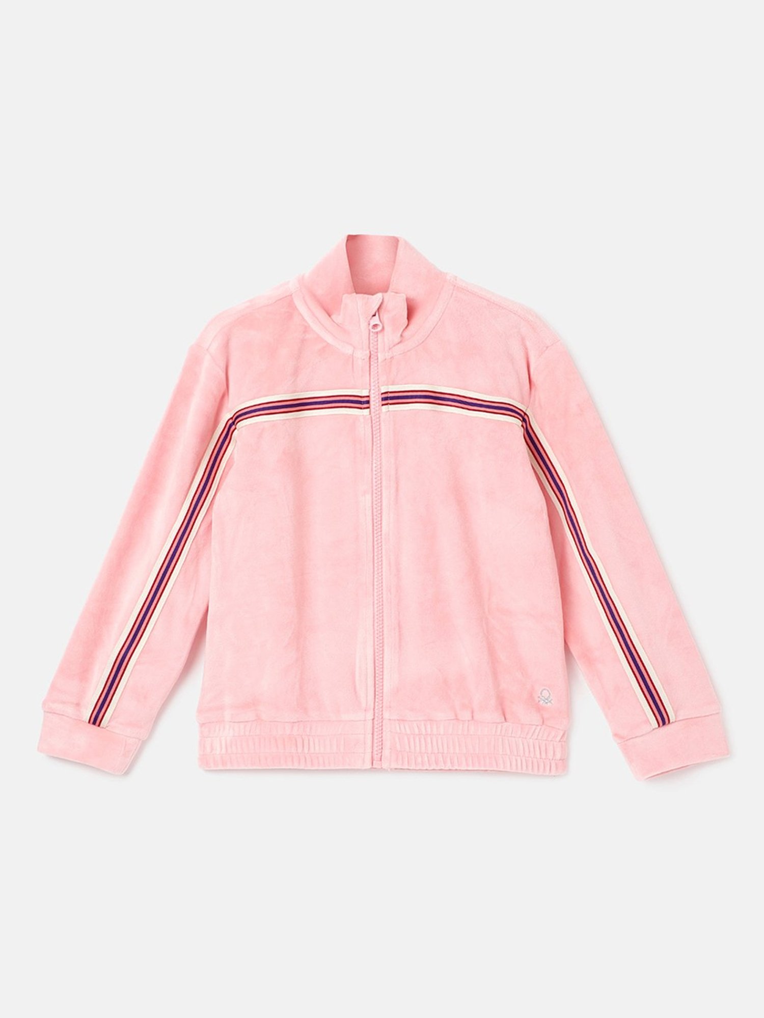 United Colors of Benetton Kids Peach Solid Full Sleeves Sweatshirt