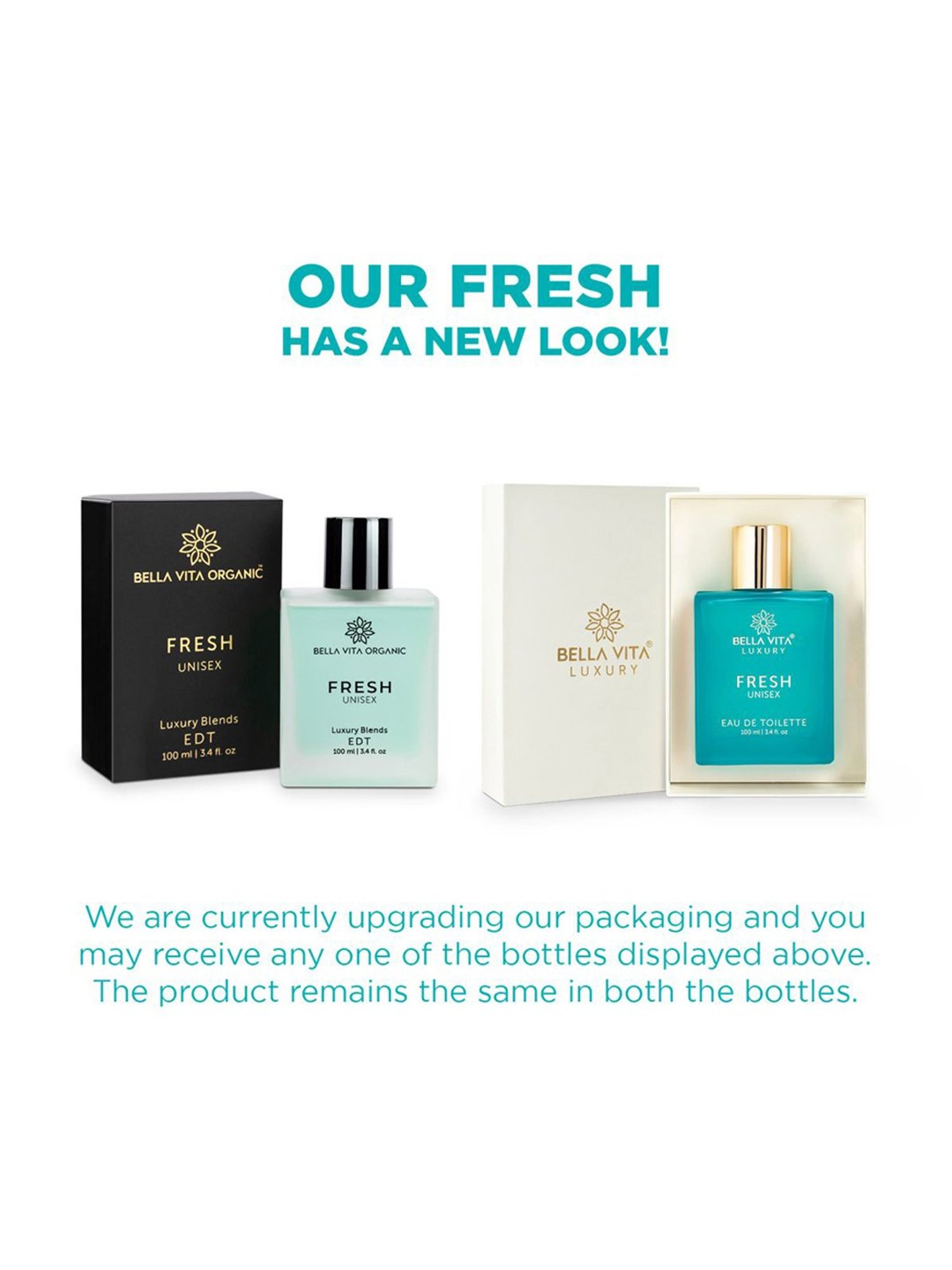 Bella Vita Luxury Fresh Unisex Perfume for Men & Women With Woody Aquatic Scent Fragrance - 100 ml