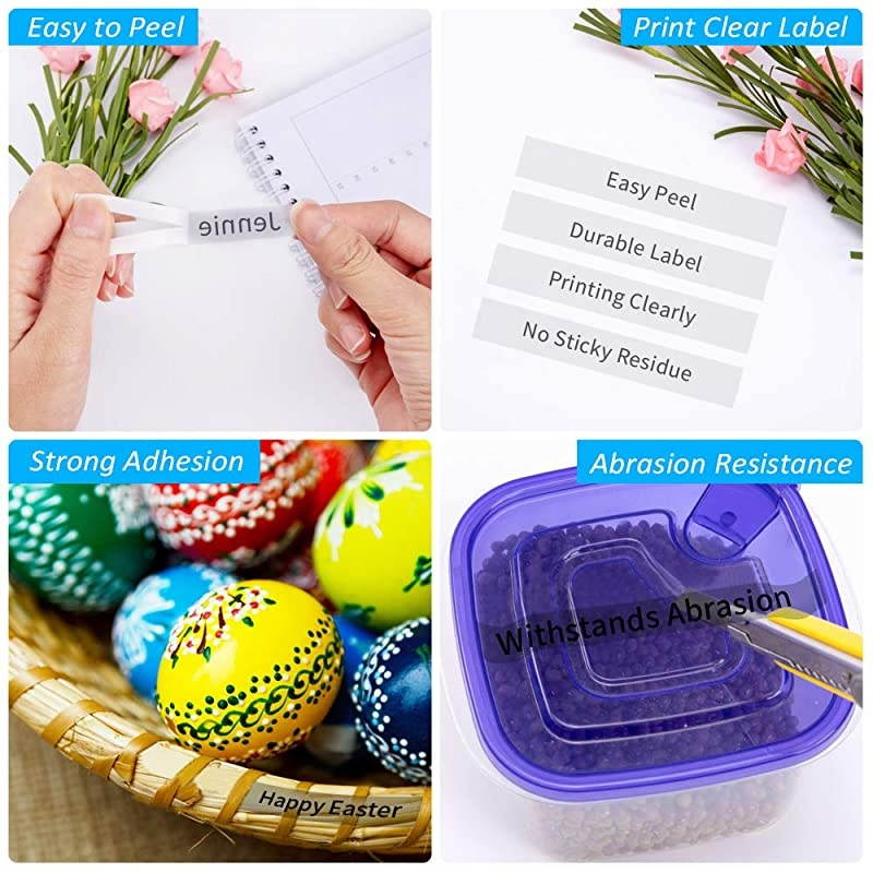 Compatible Label Tape Replacement for Dymo D1 Labels Tape 45010 S0720500 RefillBlack on Clear 12 x 23 Labeling Tape for Dymo LabelManager PnP 160 360D 280 420P 450 Duo Label Maker3P