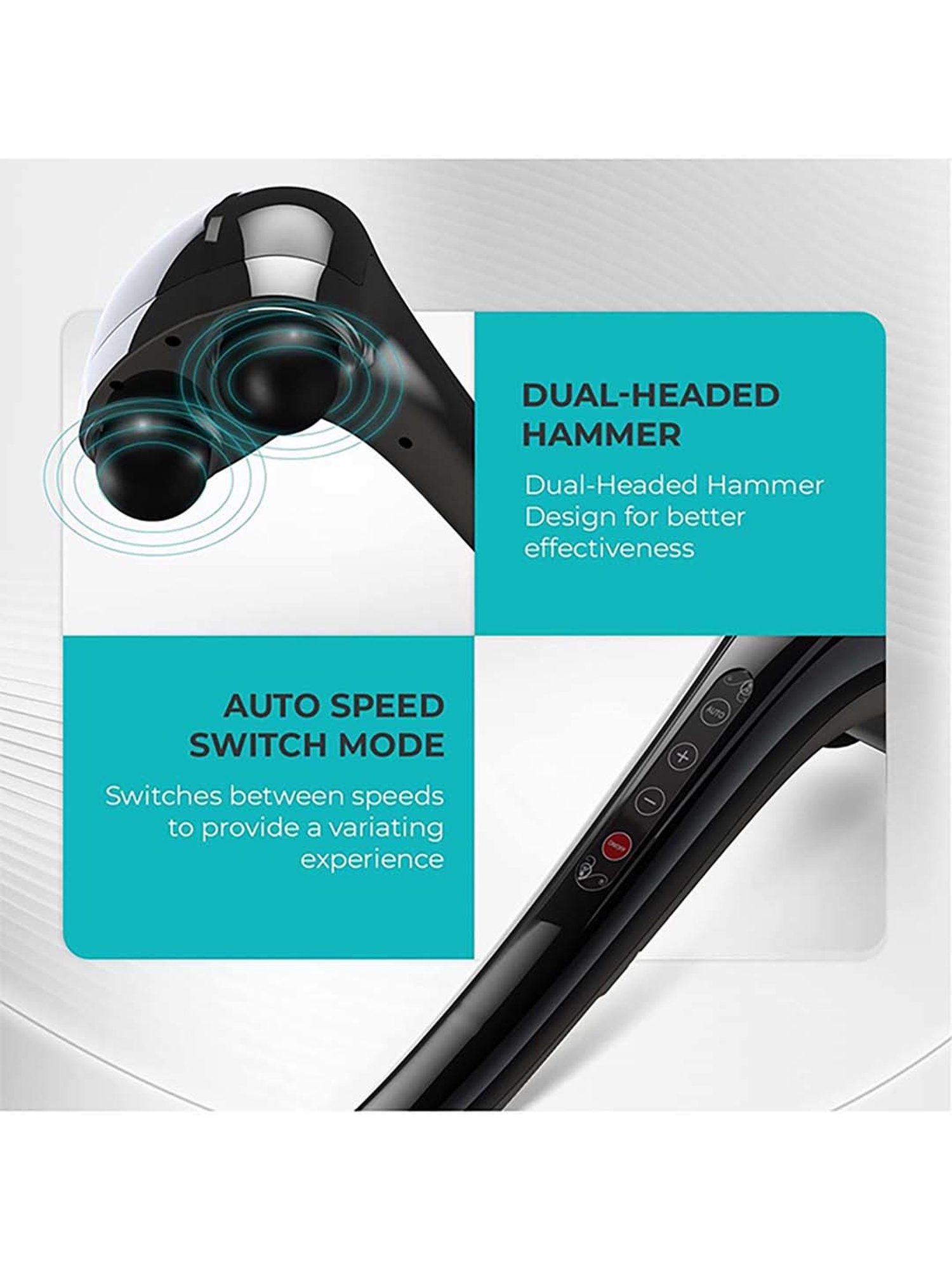 beatXP Thunder Double Headed Hammer Massager (Jade Black)