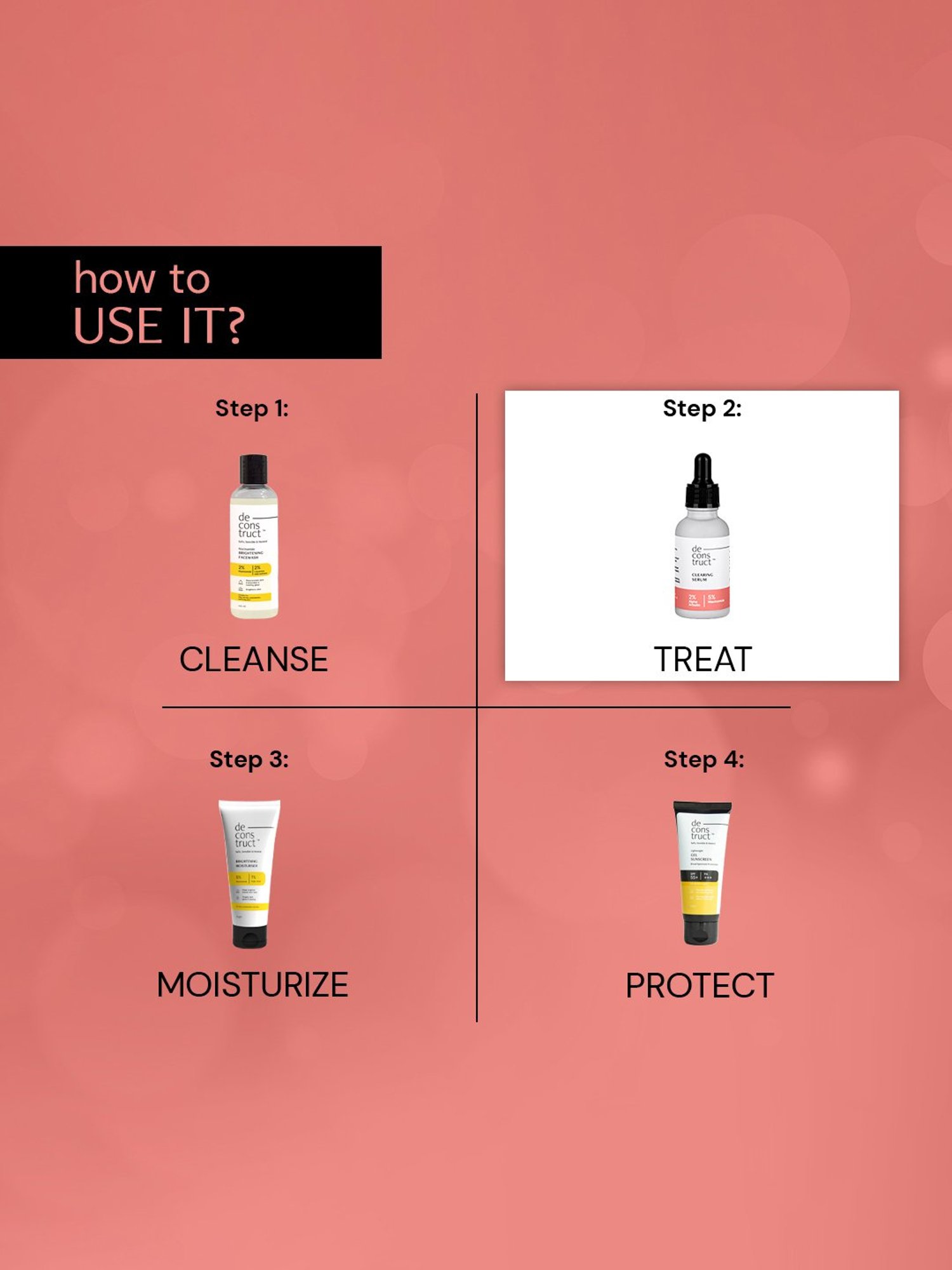 Deconstruct Clearing Serum with 2% Alpha Arbutin & 5% Niacinamide - 30 ml