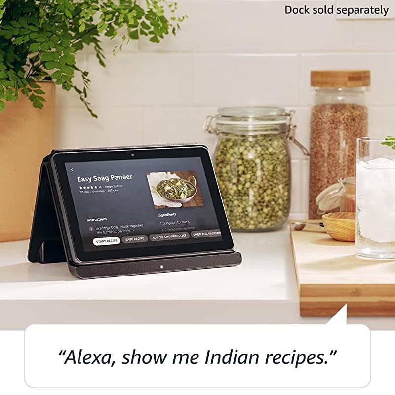 HD 8 Plus tablet, HD display, 32 GB, our best 8" tablet for portable entertainment, Slate, without lockscreen ads