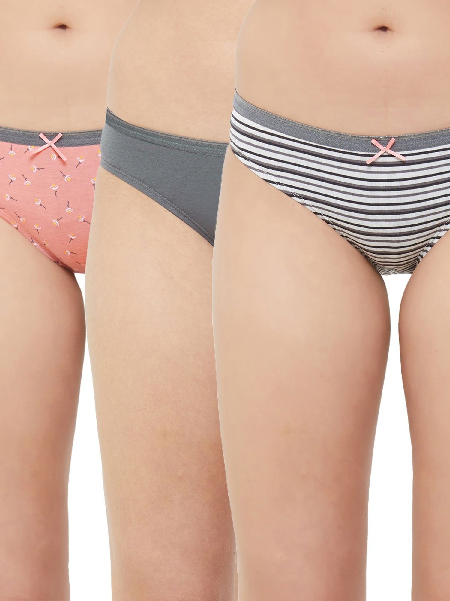 Soie Multicolor Printed Bikini Panty (Pack of 3)