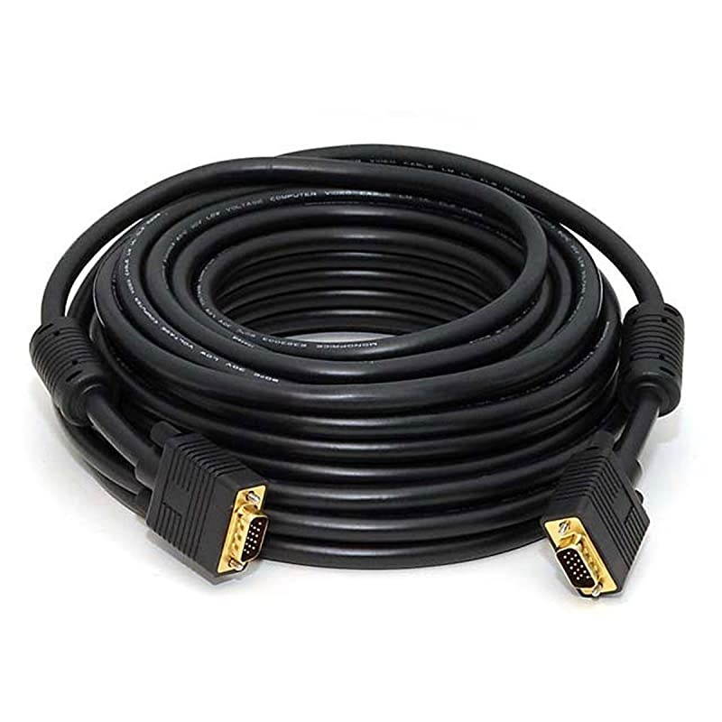 50ft Super VGA M/M CL2 Rated (For In-Wall Installation) Cable w/ Ferrites (Gold Plated)