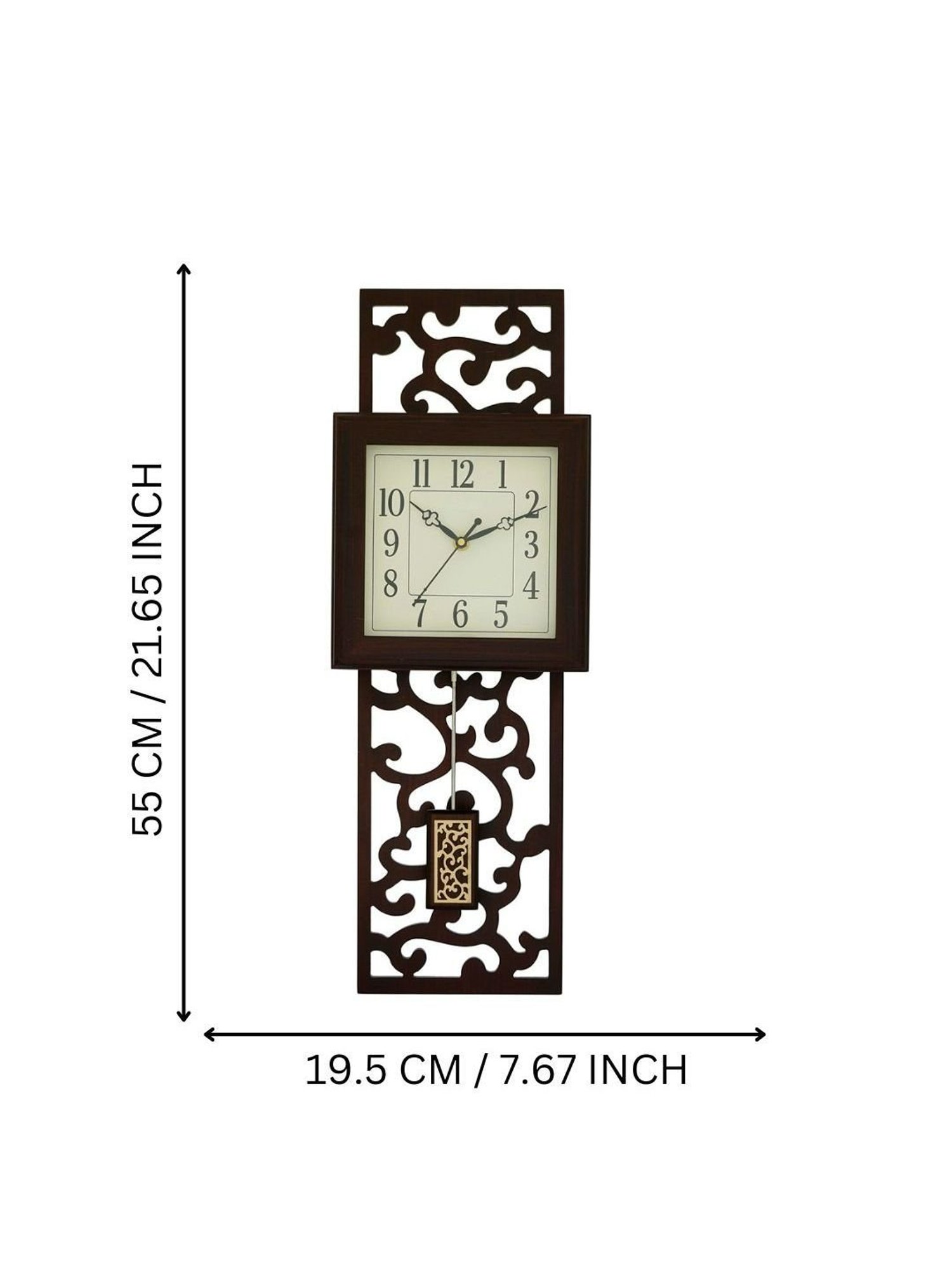 CHRONIKLE Vertical Rosewood Brown Wood Wall Clock