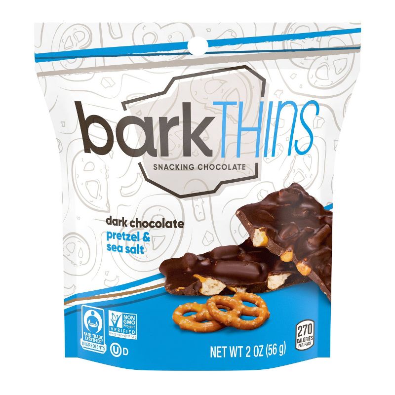 barkThins Dark Chocolate Pretzel With Sea Salt Snacking Chocolate - 2oz