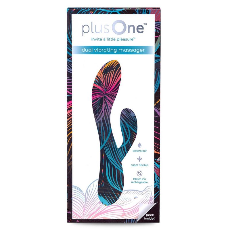 plusOne Waterproof Rechargeable Dual Vibrating Massager