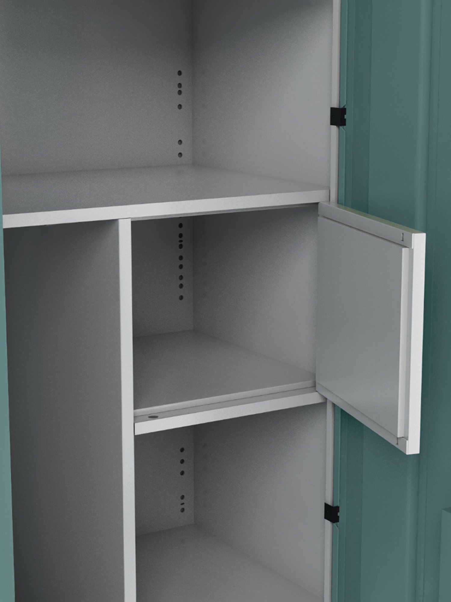 Godrej Interio Slimline 2-Door Steel Almirah, Tex Sea Pine (1-Year Warranty, 1 Locker)