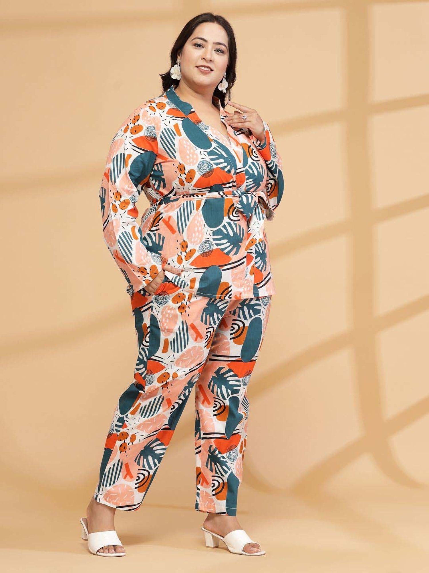 Sringam Multicolored Cotton Printed Co-Ord Sets