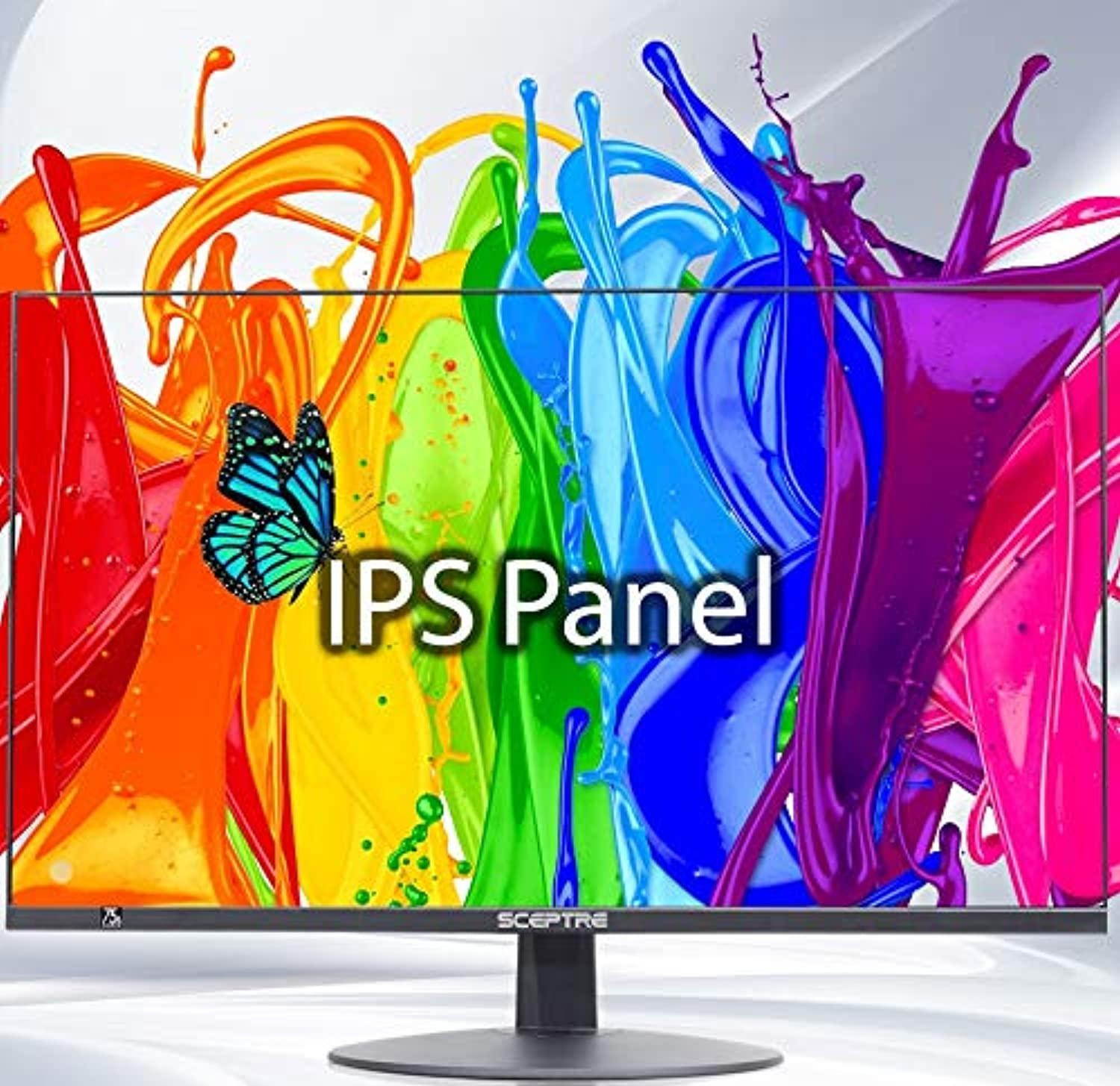 sceptre ips 27-inch business computer monitor 1080p 75hz with hdmi vga build-in speakers, machine black 2020 (e275w-fpt)