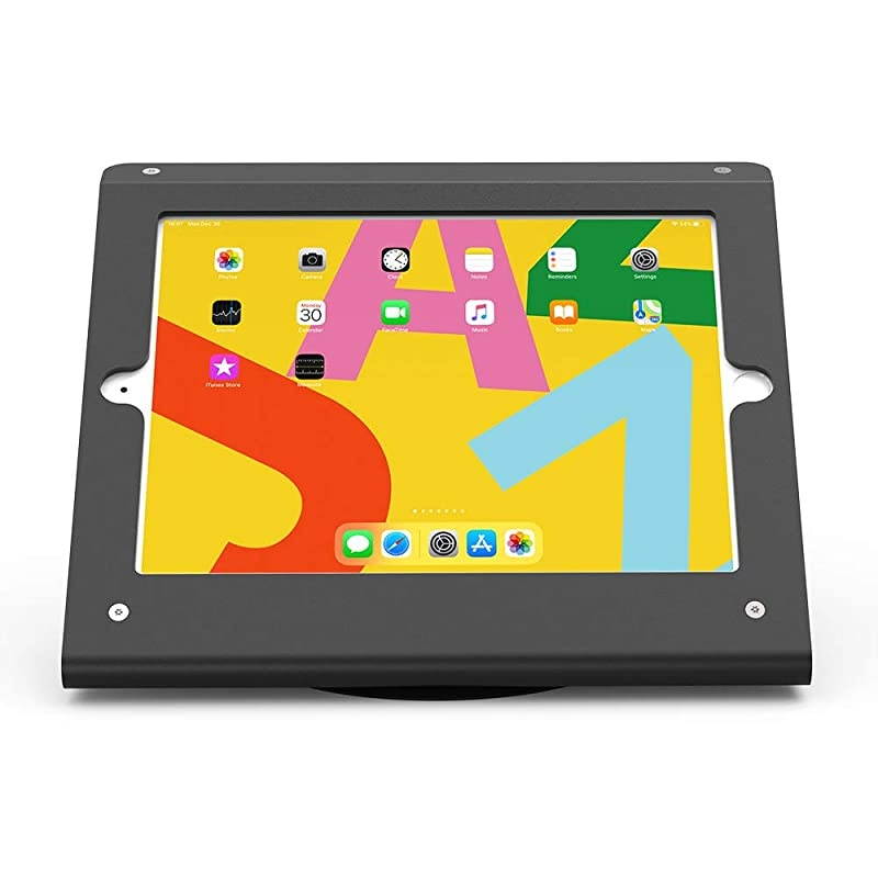 Tablet Stand for 10.2 inch iPad 7th/8th Generation, 360 Swivel Base, Anti Theft iPad Retail Stand, Metal, Black, BSC102BT