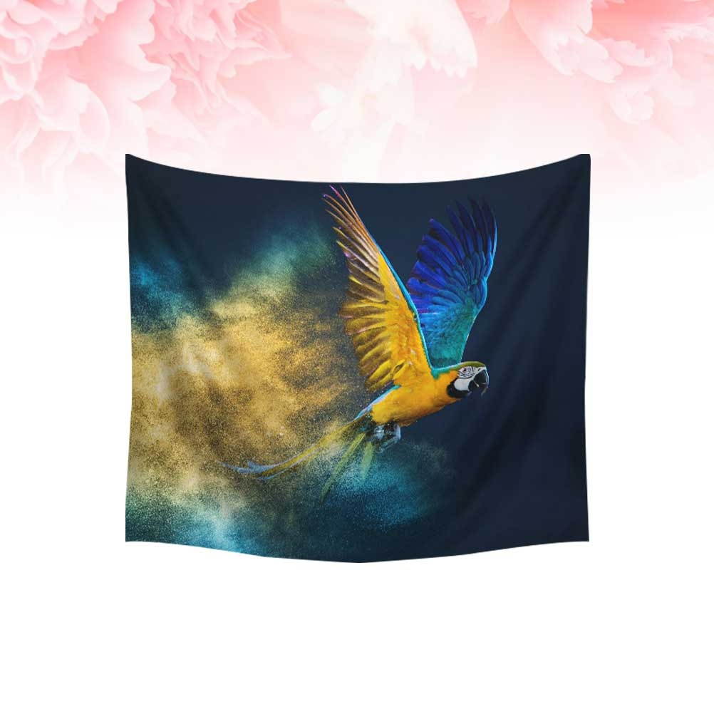 1PC 150x130cm Bird Pattern Tapestry Parrot Digital Wall Hanging Polyester Backdrop Decor for Home (Pattern 1)