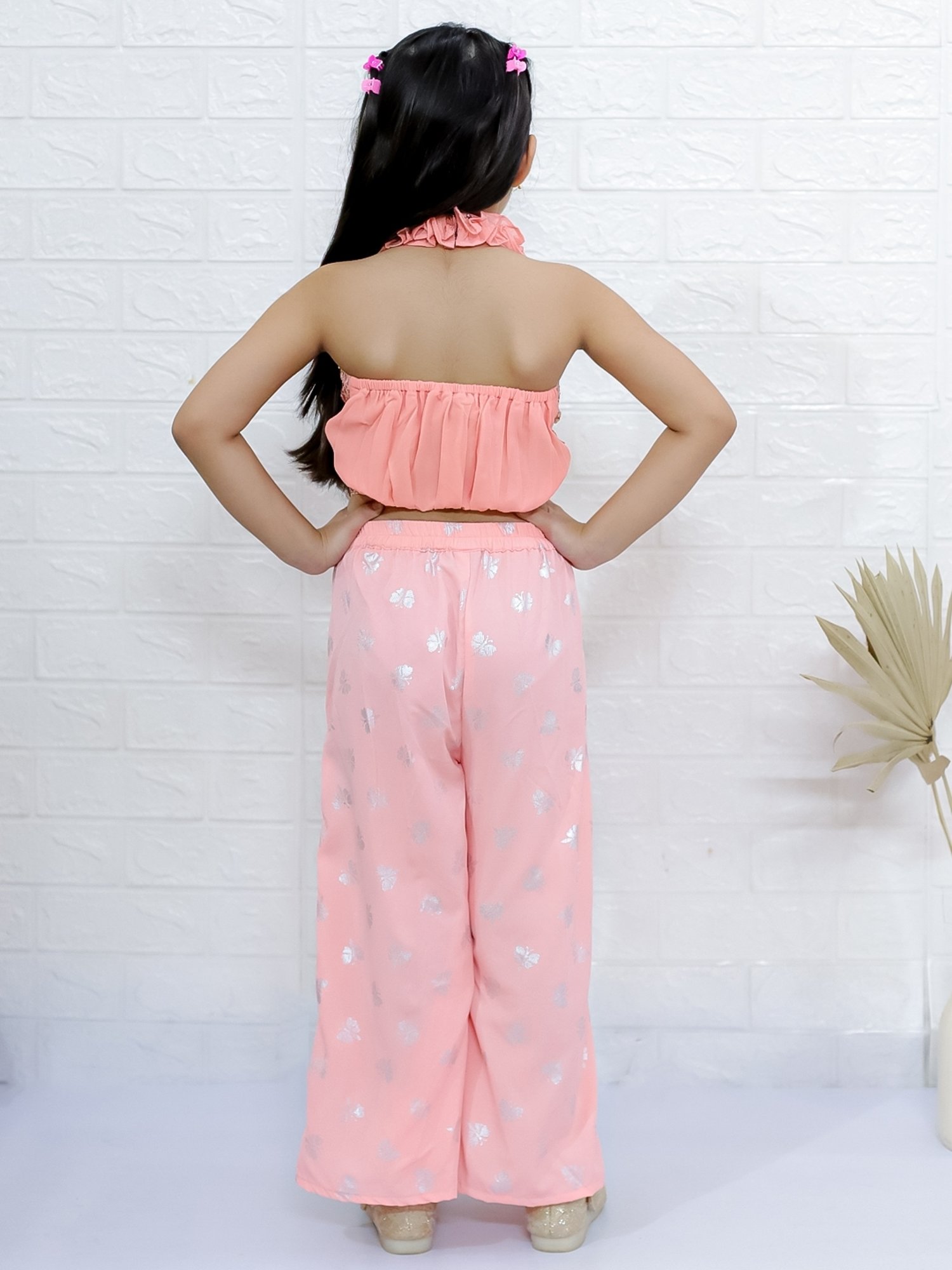 TWISHA Peach Sequence Clothing Set