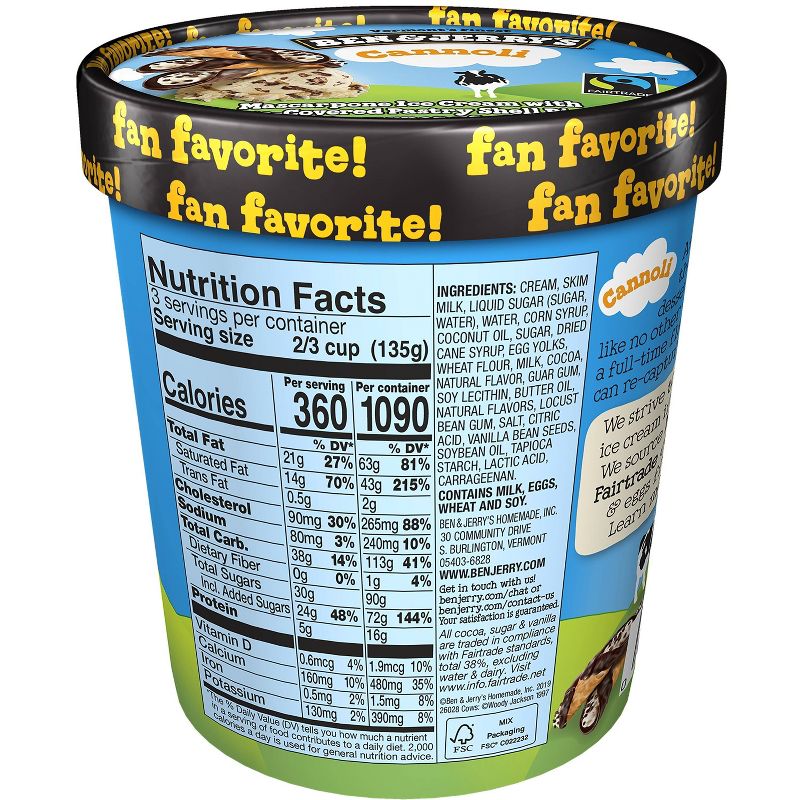 Ben & Jerry's Cannoli Ice Cream - 16oz