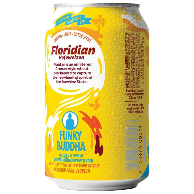 Funky Buddha Floridian Hefeweizen Beer - 6pk/12 fl oz Cans