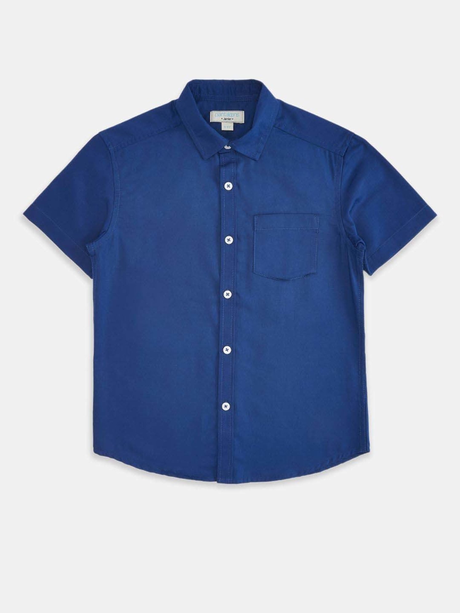 Pantaloons Junior Navy Cotton Regular Fit Shirt