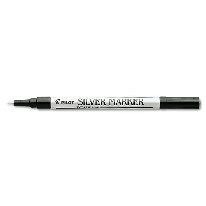 Pilot Creative Art & Crafts Marker 1.0mm Brush Tip Permanent Silver 41801