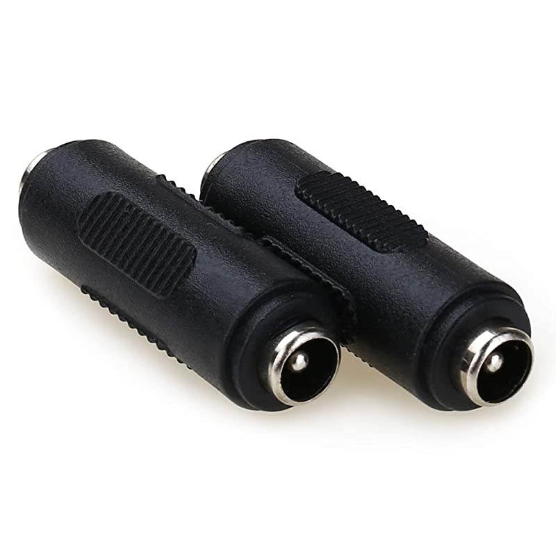 12V 55mm x 21mm DC Power Connector Adapter 1224V Female to Female Power Jack Socket for Led Strip CCTV Security Camera Cable Wire Ends Plug Barrel 2PCS