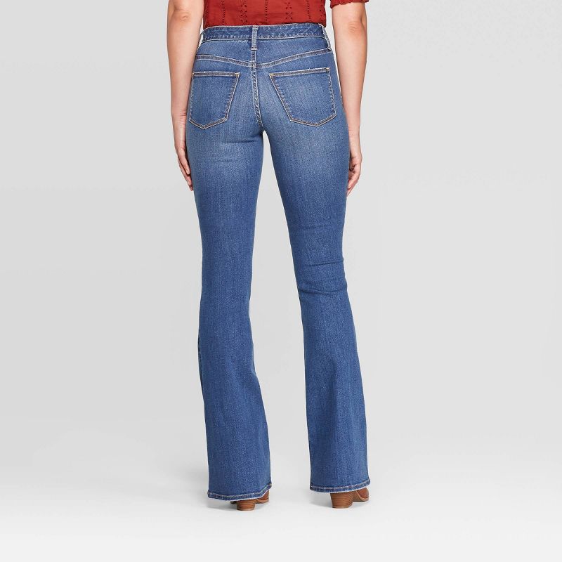 Sail Blue Wide Leg Pocketed High Waist Jeans