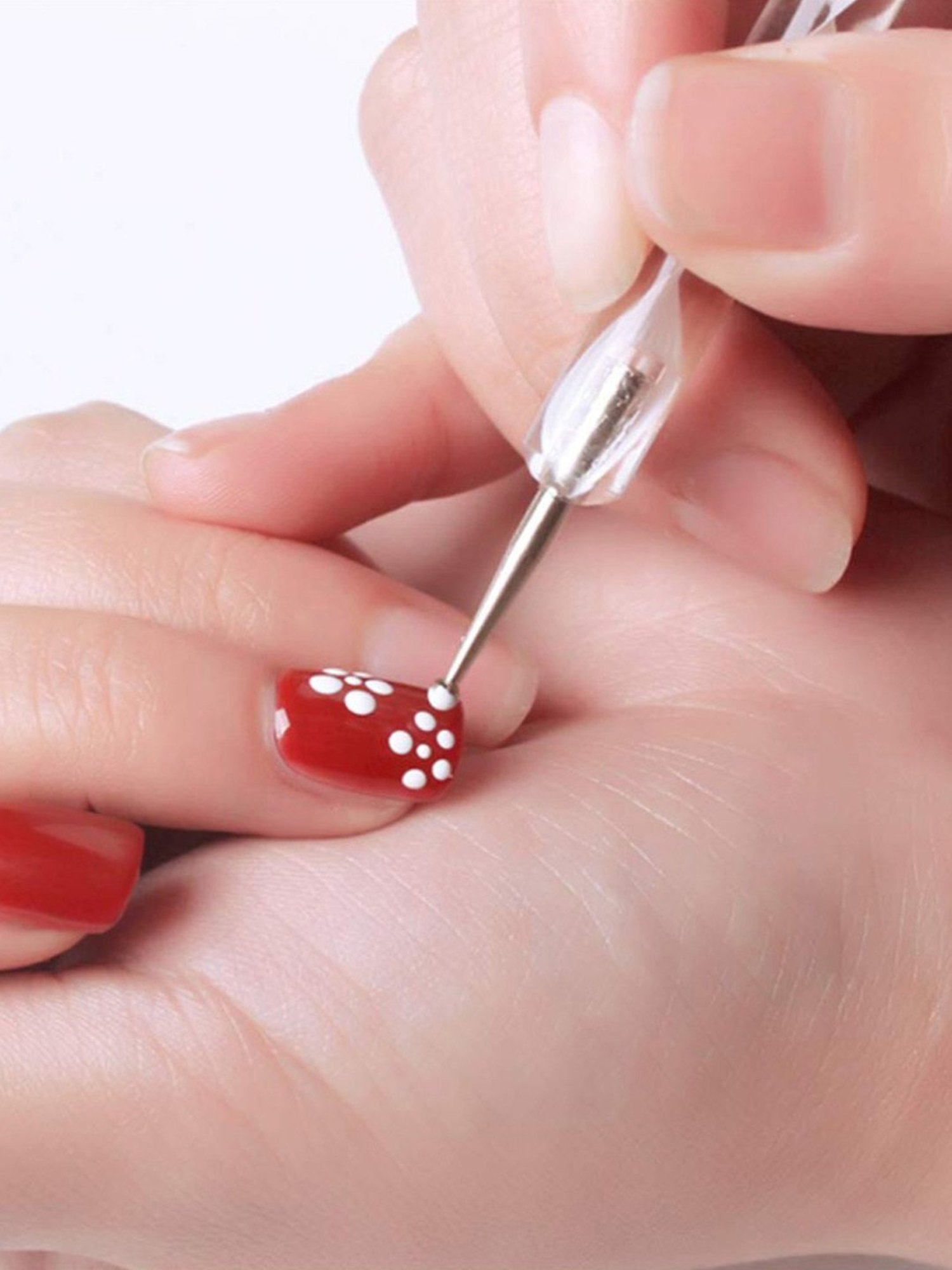 Bronson Professional Nail Art Kit Brush Set with Dotting Pen Dual Side Tool - 5 Pieces