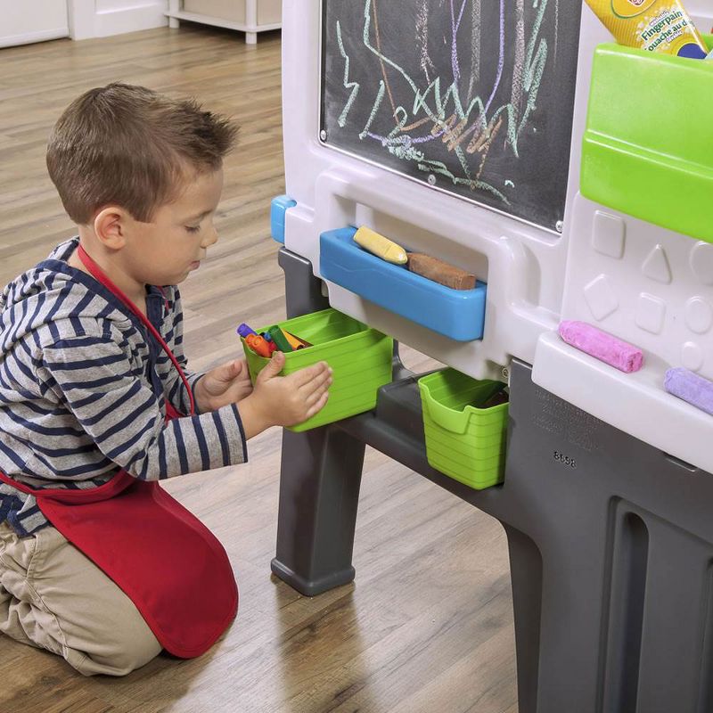 Step2 Kids Great Creations 360 Junior Artists Plastic Art Center Desk Easel