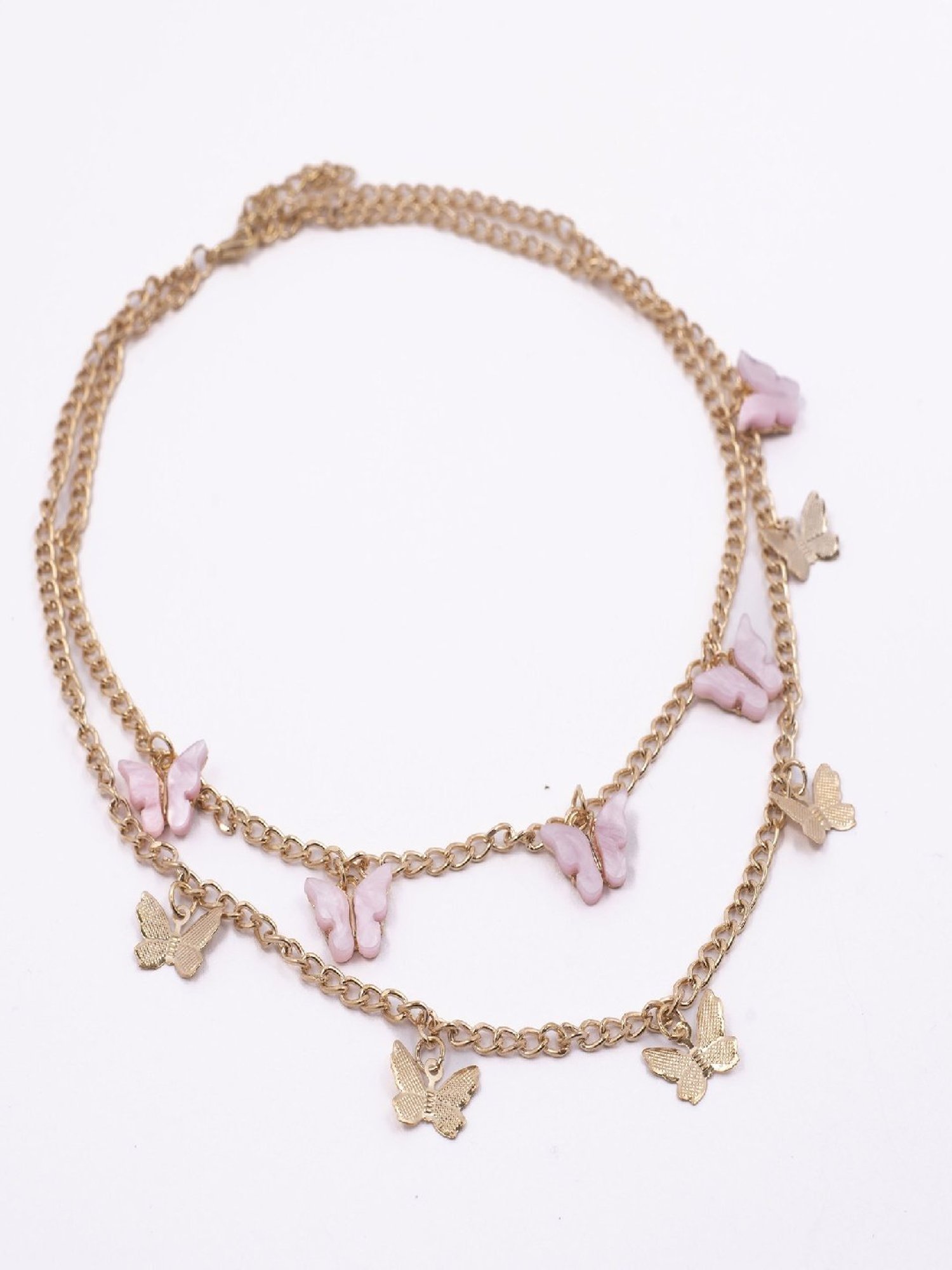 Jewelz Multi-Layered Butterfly Design Necklace for Women