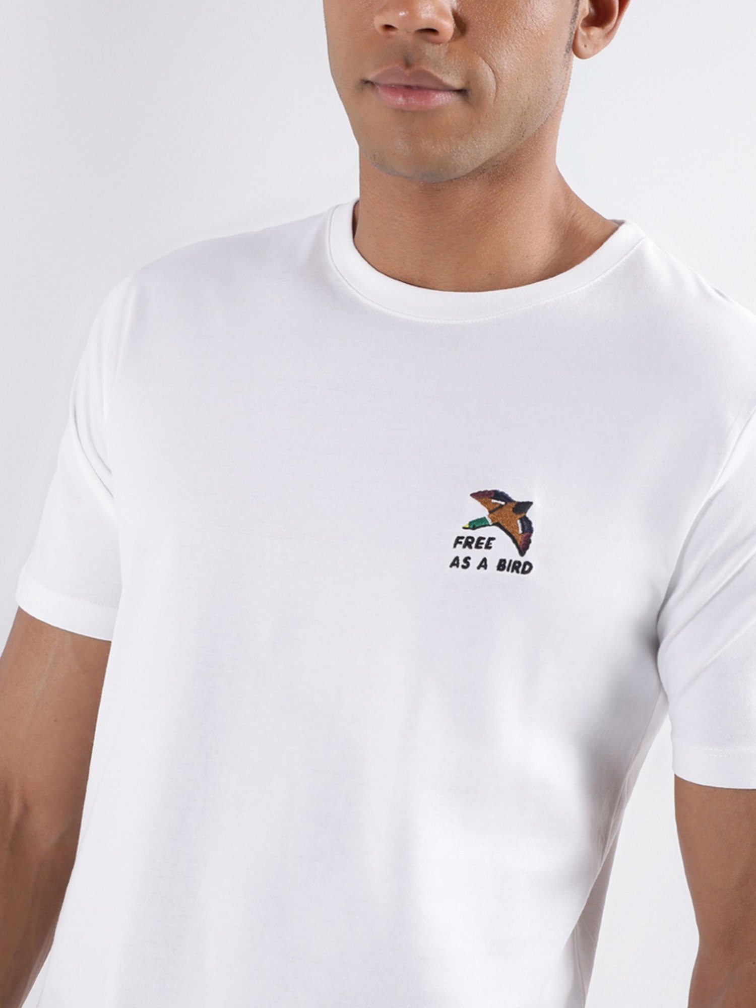 Lindbergh White Cotton Regular Fit T-Shirt