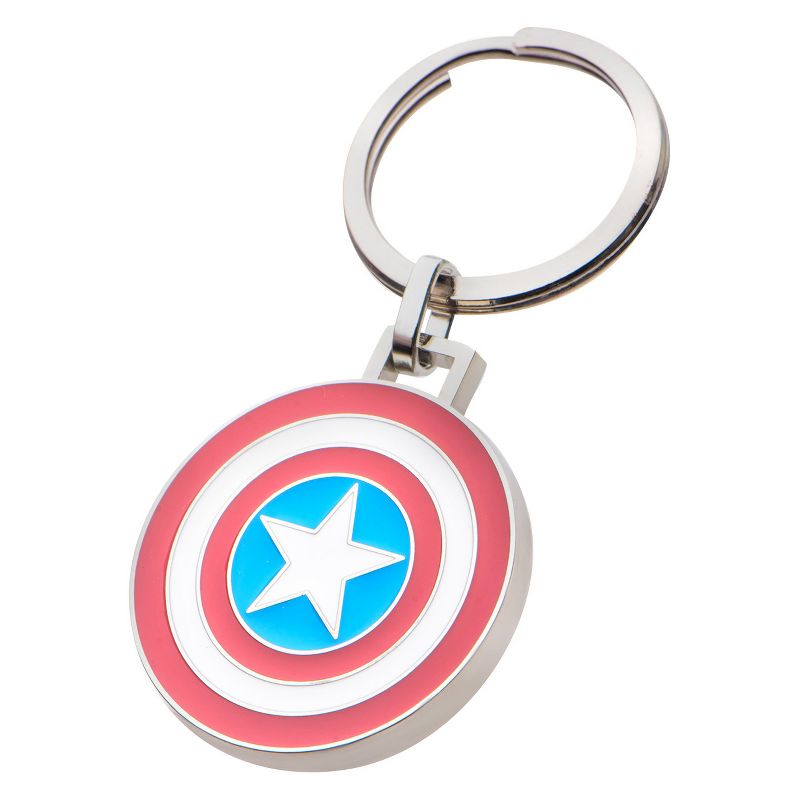 Marvel Captain America Shield Logo Stainless Steel Key Chain