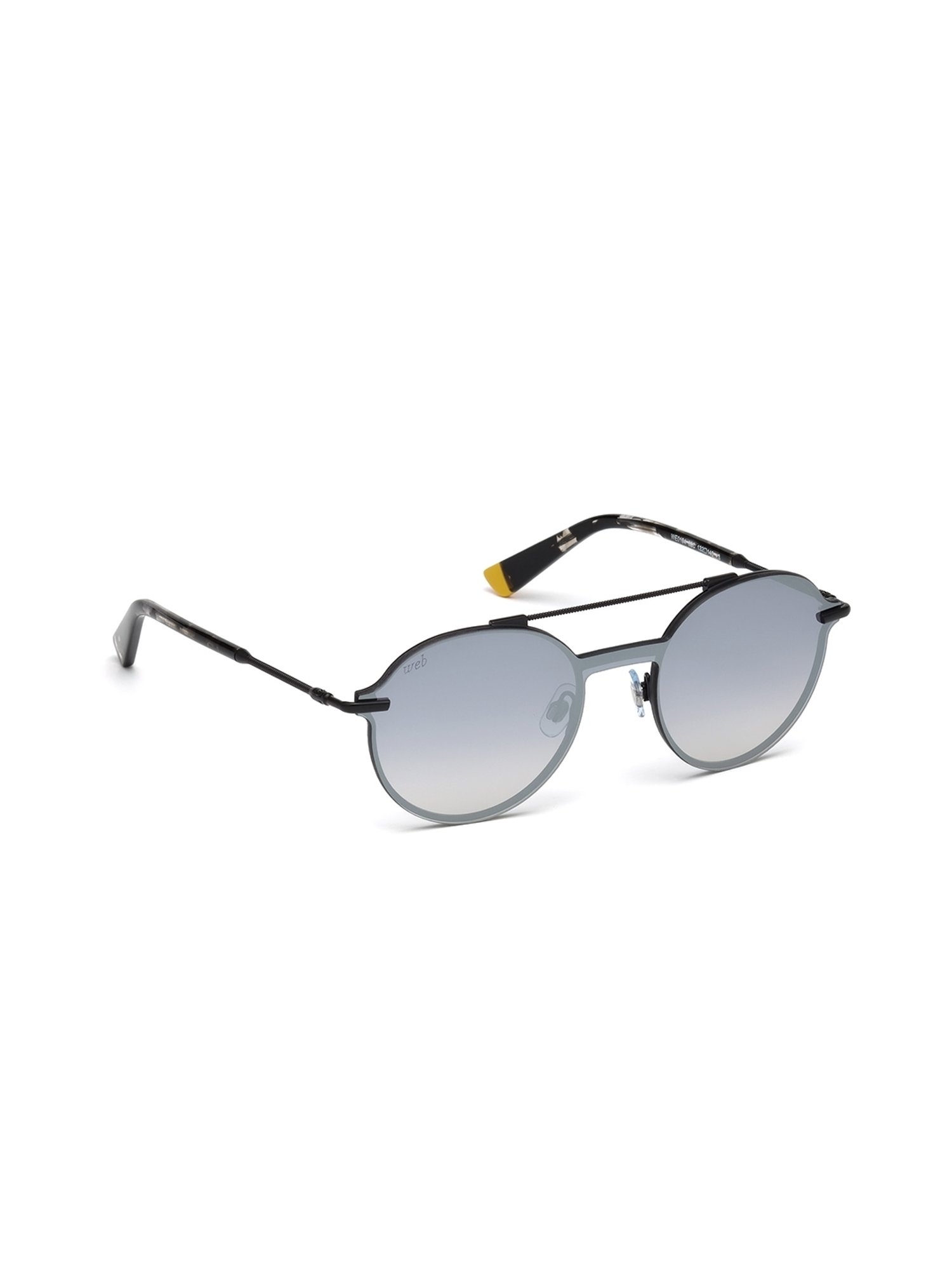 WEB EYEWEAR Grey Round Sunglasses Designed in Italy