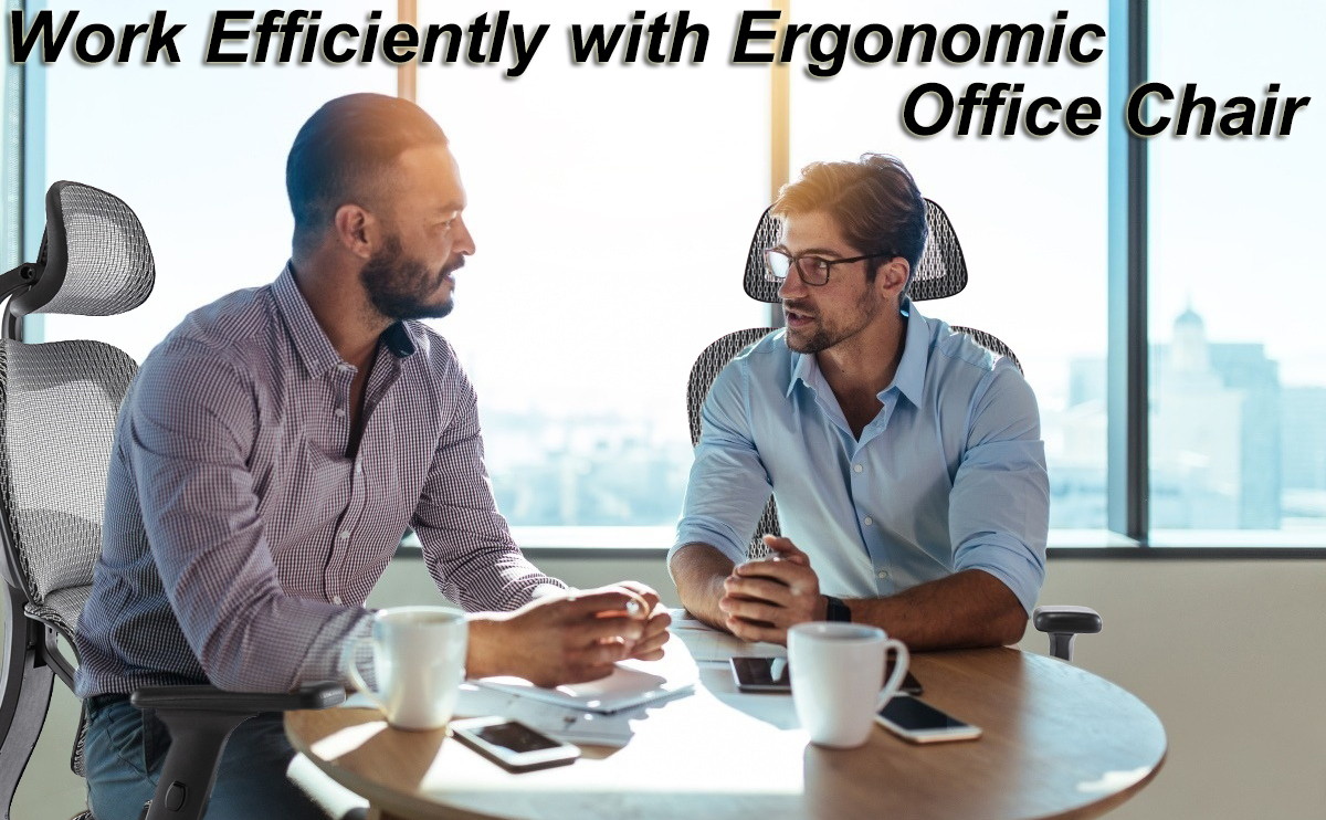 High Back Ergonomic Office Chair - Adjustable Headrest Mesh Task Chair Reclined and Lockable Executive Chair with Lumbar Support Comfortable Swivel Computer Chair with Armrest - Black