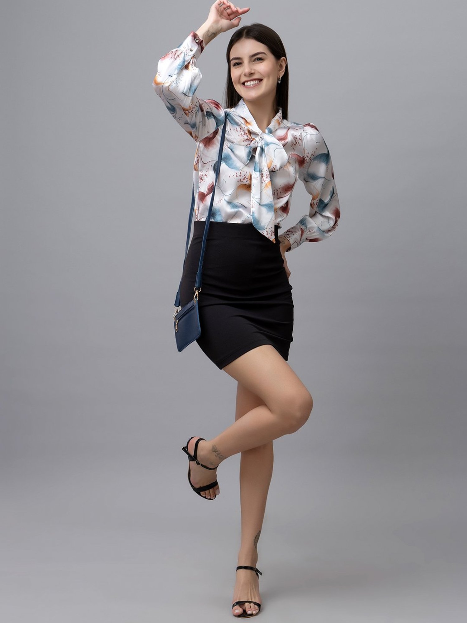 PURYS Multicolor Floral Print Top