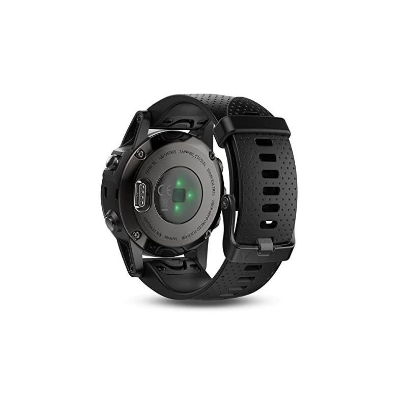 fenix 5s, Premium and Rugged Smaller-Sized Multisport GPS Smartwatch, Sapphire Glass, Black