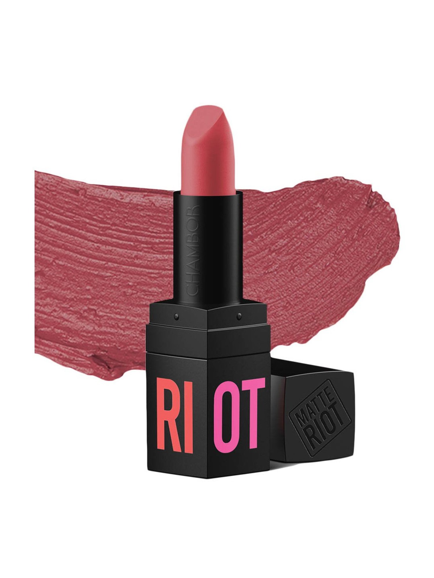 Chambor Matte Riot Lipstick Pink Flush - 4.5 gm