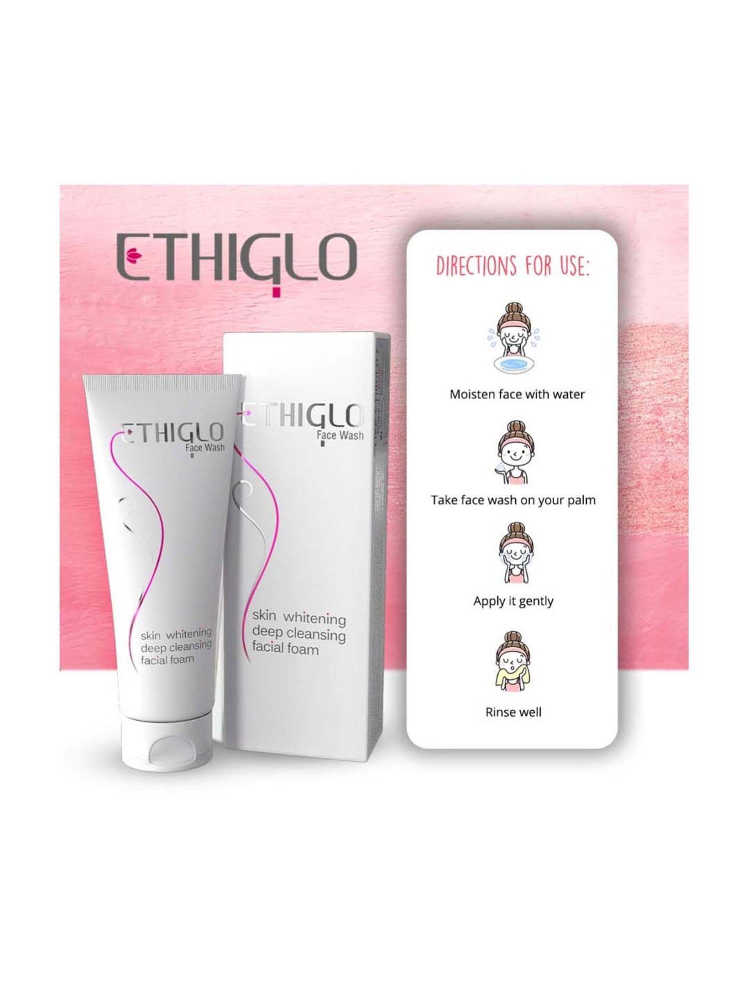 Ethiglo Skin Whitening Face Wash - 70 ml