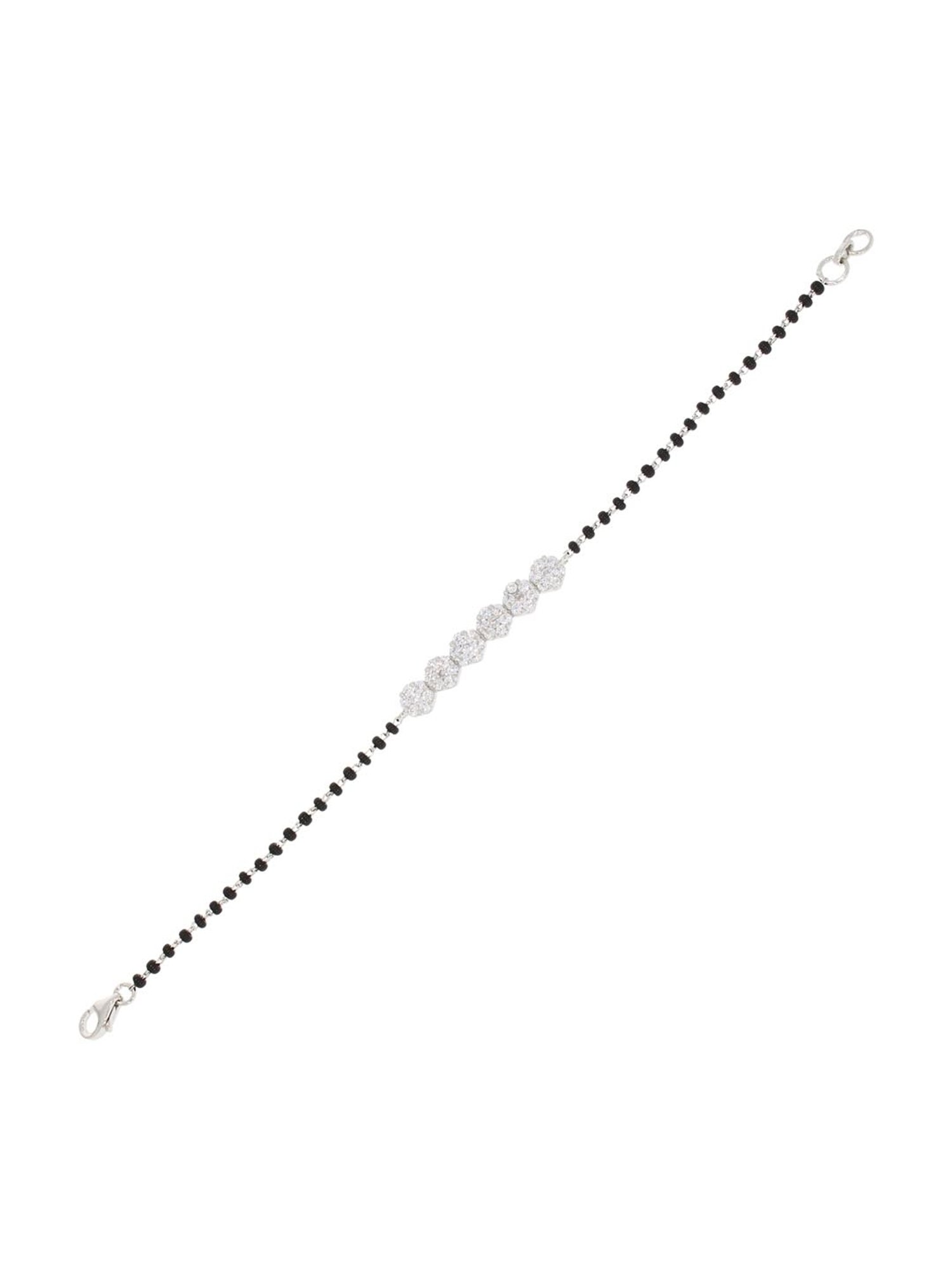 Anayra 92.5 Sterling Silver Mangalsutra Bracelet for Women